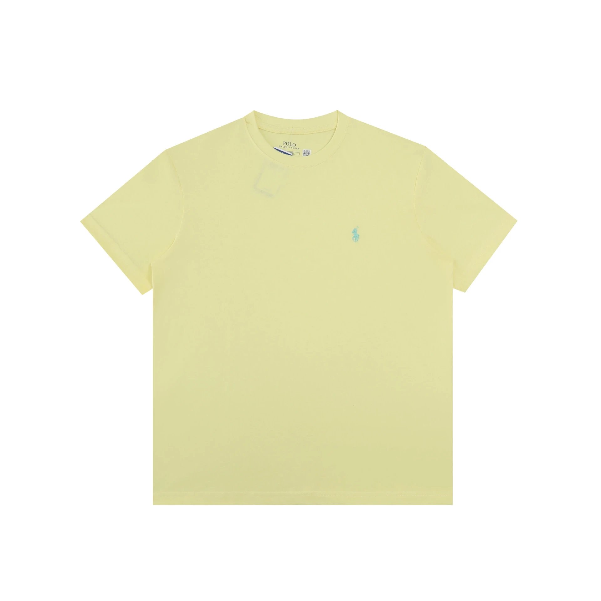 Polo Ralph Lauren T-Shirts Crew Neck T-Shirt with Embroidered Pony Logo — Pale yellow