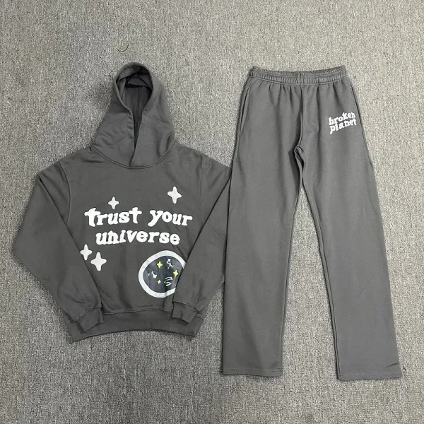 Broken Planet Logo Sweatpants Brown - 5