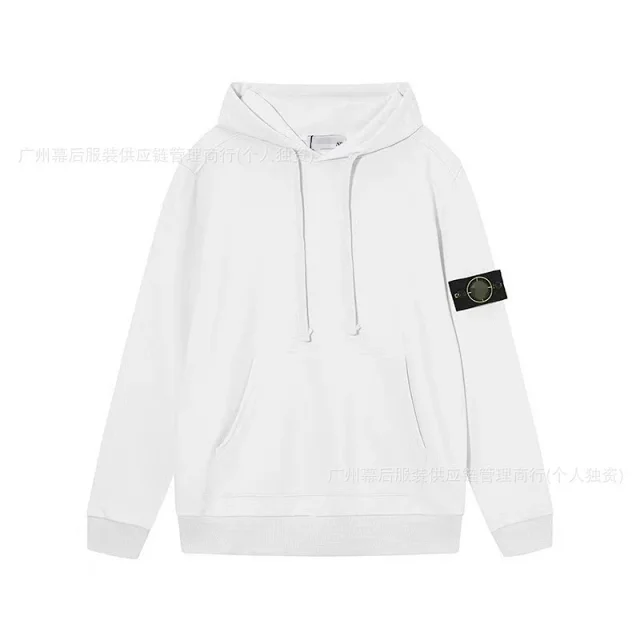 Stone Island Hoodies & Sweatshirts Pullover hoodie with compass sleeve badge and kangaroo pocket product detail image 4