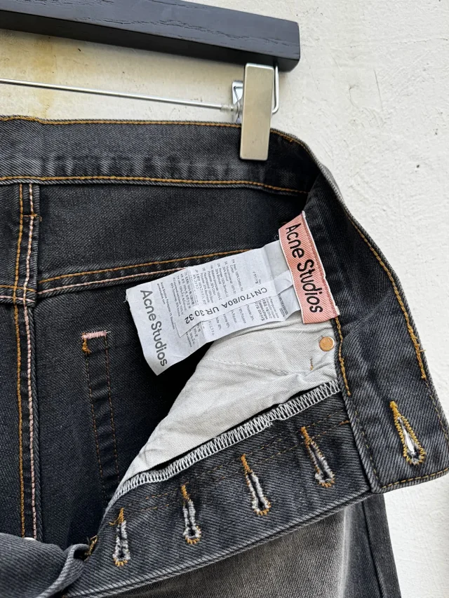Acne Studios Jeans Wide-Leg Paint-Splatter product detail image 6