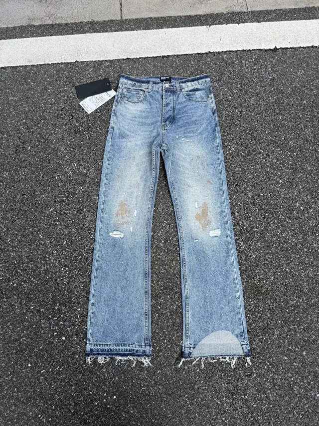 Purple Brand Jeans Distressed flared with frayed hems product detail image 3