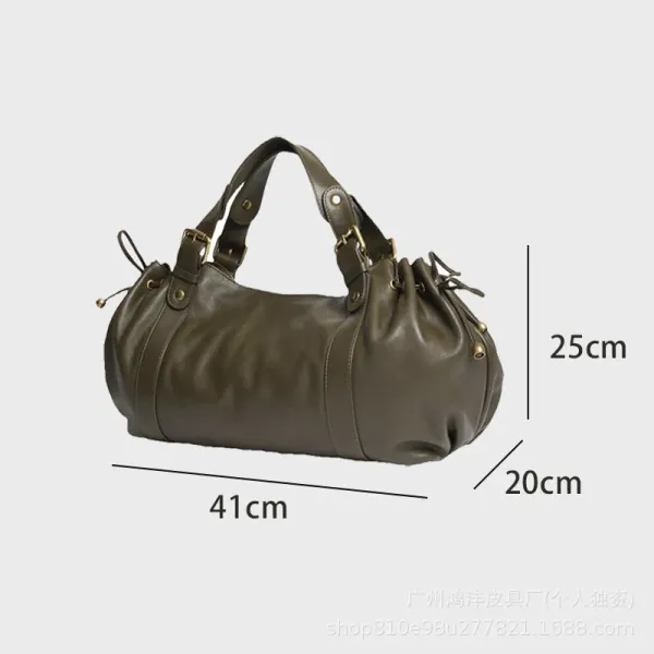 Design Duffle Bag Black Leather - 9