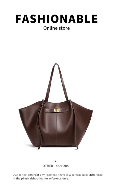 Design Tote Bag Cognac Leather Handbag - 8