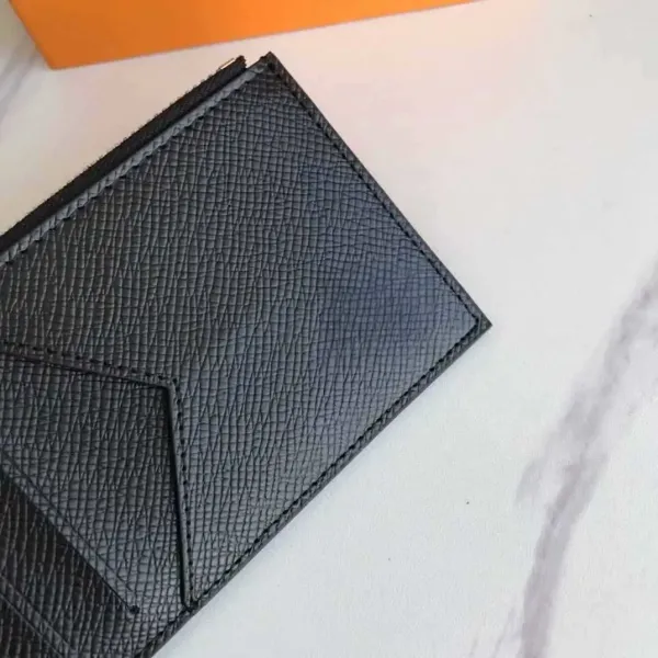 Louis Vuitton Damier Ebène Card Holder with Zip Pocket Brown Wallet - 19