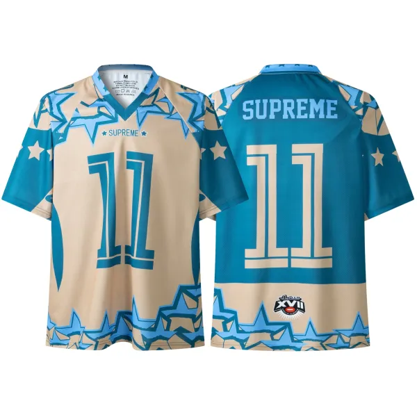 Supreme Star Pattern Jersey Blue Multicolor - 23