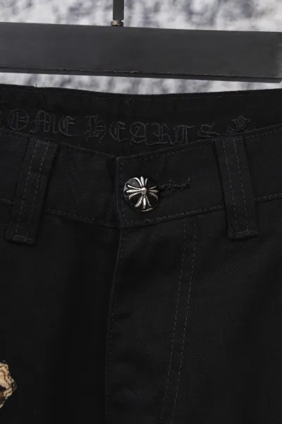 Chrome Hearts Cross Patch Distressed Denim Jeans - 22