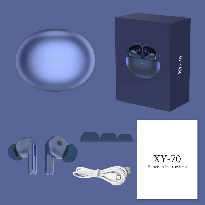 Design XY-70 True Wireless Earbuds Blue Tws Earbuds