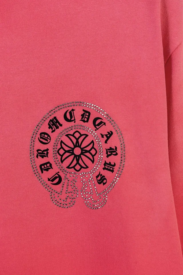 Chrome Hearts T-Shirts Cross Graphic Rhinestone Short-Sleeve T-Shirt product detail image 14