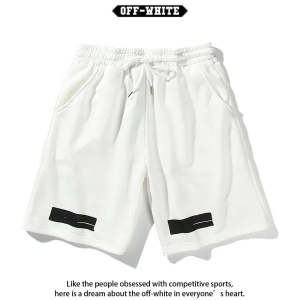 Off-White Circle Logo Drawstring Shorts White - 29