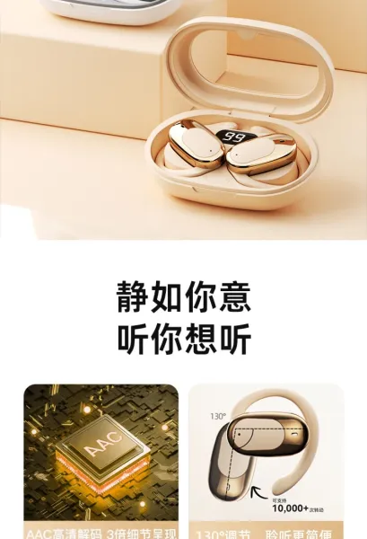 Design TWS Earbuds with Metallic Finish White / Gray True Wireless Earphones - 6