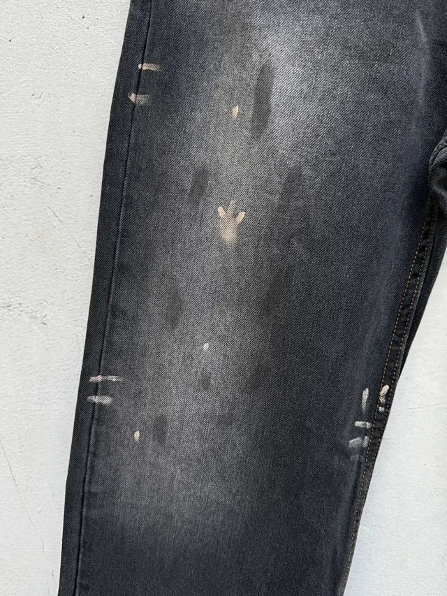 Acne Studios Jeans Wide-Leg Paint-Splatter product detail image 12
