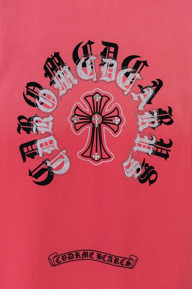 Chrome Hearts T-Shirts Cross Graphic Rhinestone Short-Sleeve T-Shirt product detail image 15