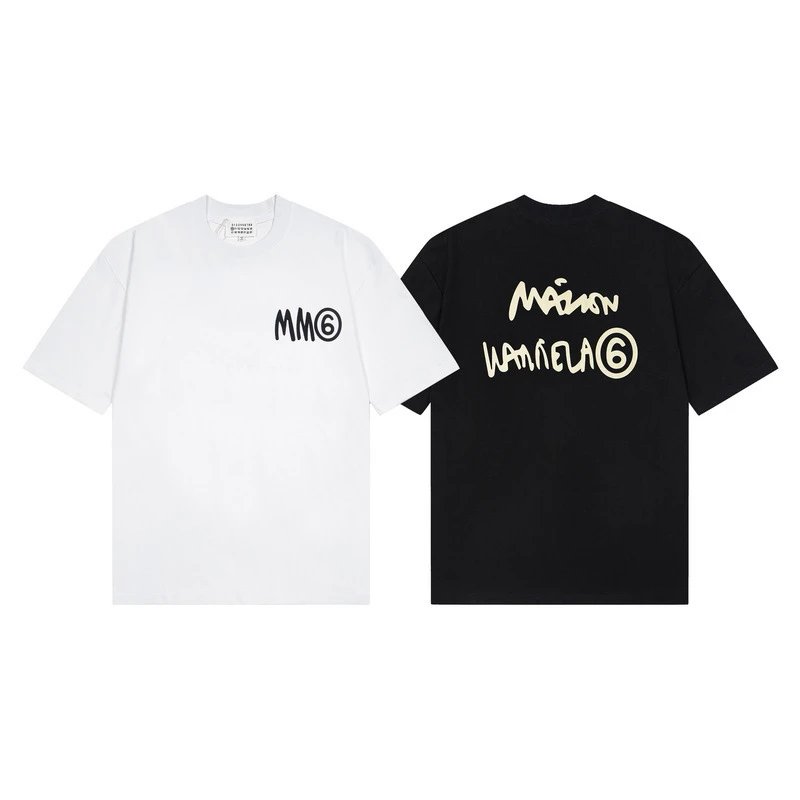 MM6 Maison Margiela T-Shirts Short-Sleeve Logo and Graphic Print image 3