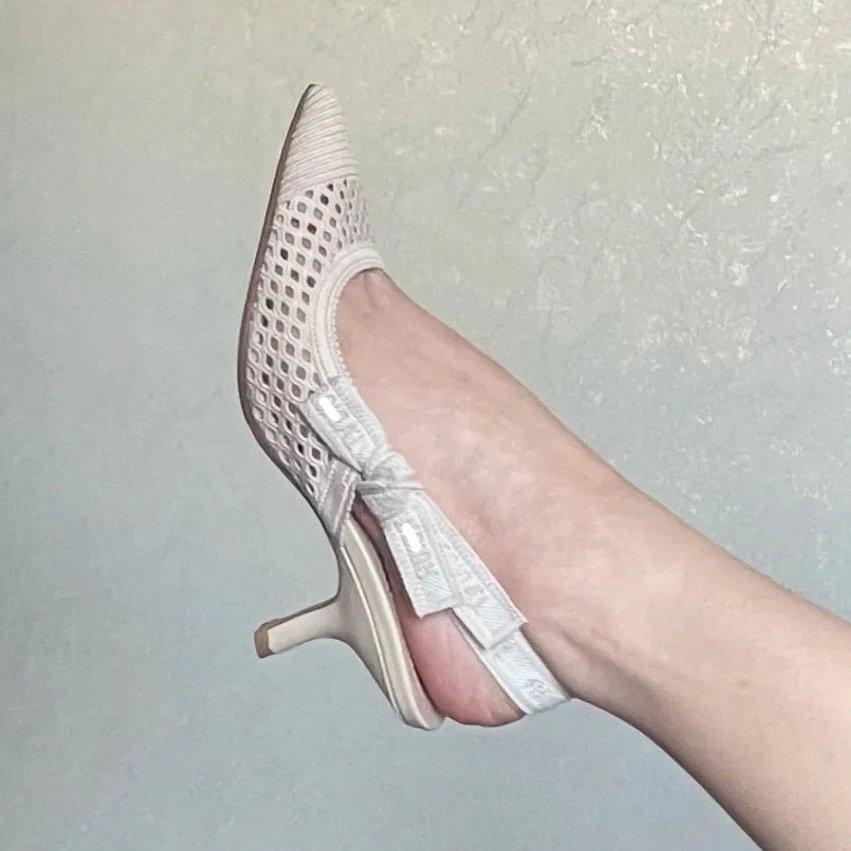 Dior High Heels J'Adior Mesh Slingback Pumps image 3