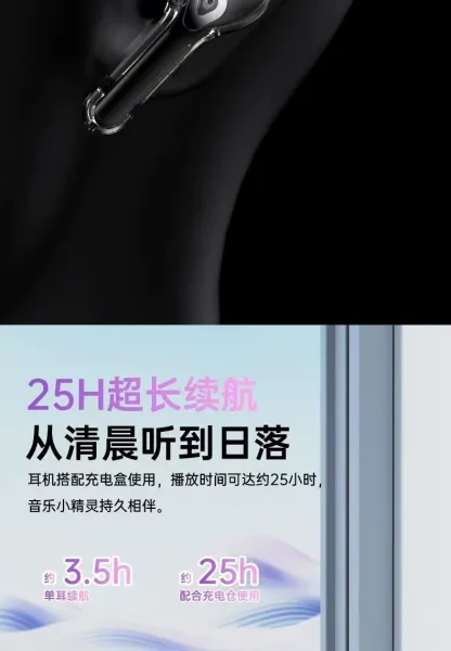 Design TWS Earbuds with Transparent Charging Case in Pastel Blue - 11