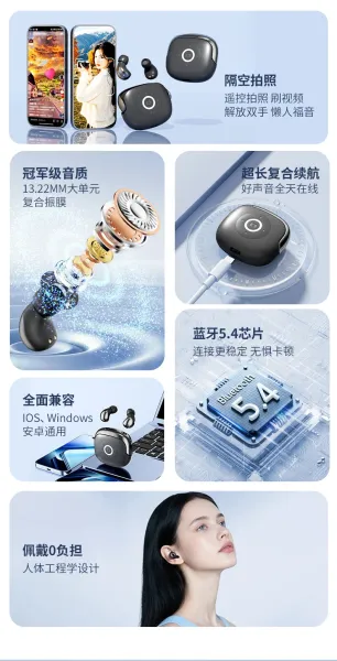 Design TWS Earbuds with Charging Case Black - 6