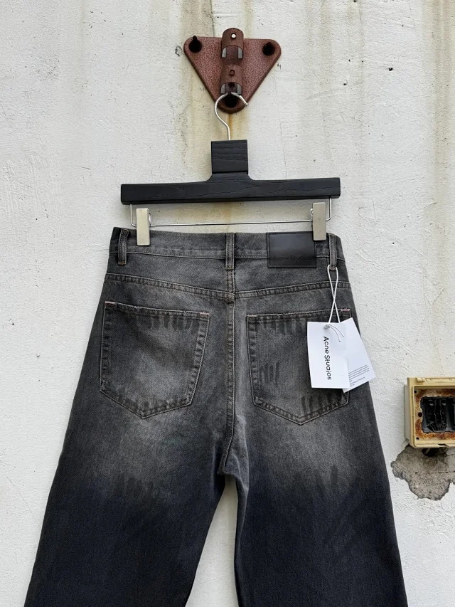 Acne Studios Jeans Wide-Leg Paint-Splatter product detail image 14