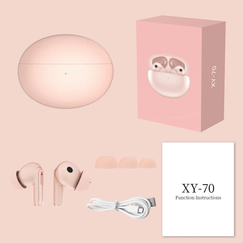 Design XY-70 Wireless Earbuds Pink Tws Earbuds