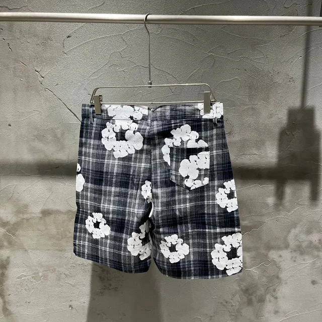 Denim Tears Shirts Plaid floral-print short-sleeve button-up shirt product detail image 21