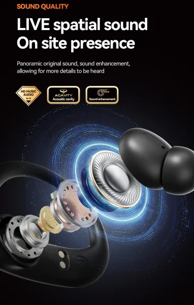 Design Open-Ear Wireless Earphones Black - 10