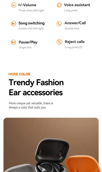 Design Open-Ear Wireless Earphones Black - 19