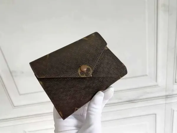 Louis Vuitton Damier Ebène Mini Porte-Monnaie Rose Pink Wallet Short Wallet - 16