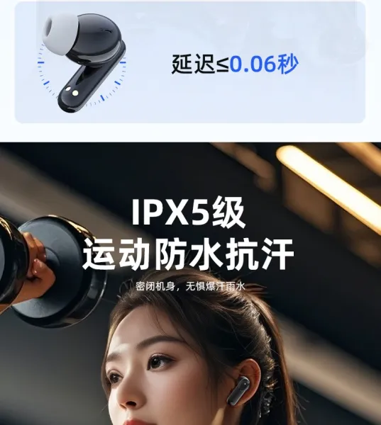 Design TWS Earbuds in Matte Gray with Black Accents - 20