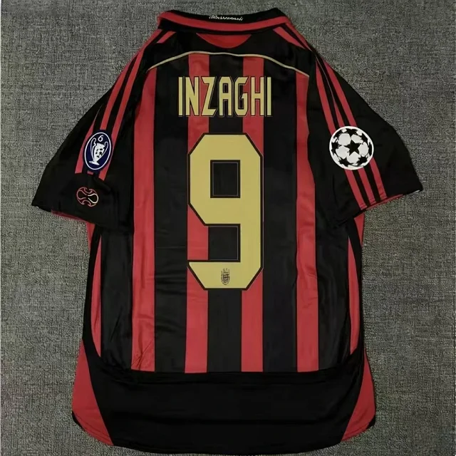 AC Milan Football Jerseys 2006–07 retro home/away player jersey product detail image 3