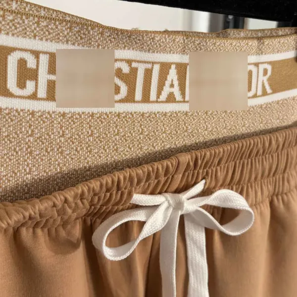 Design Christian Dior Inspired Tracksuit Set Brown and White Casual Set Sets - 11