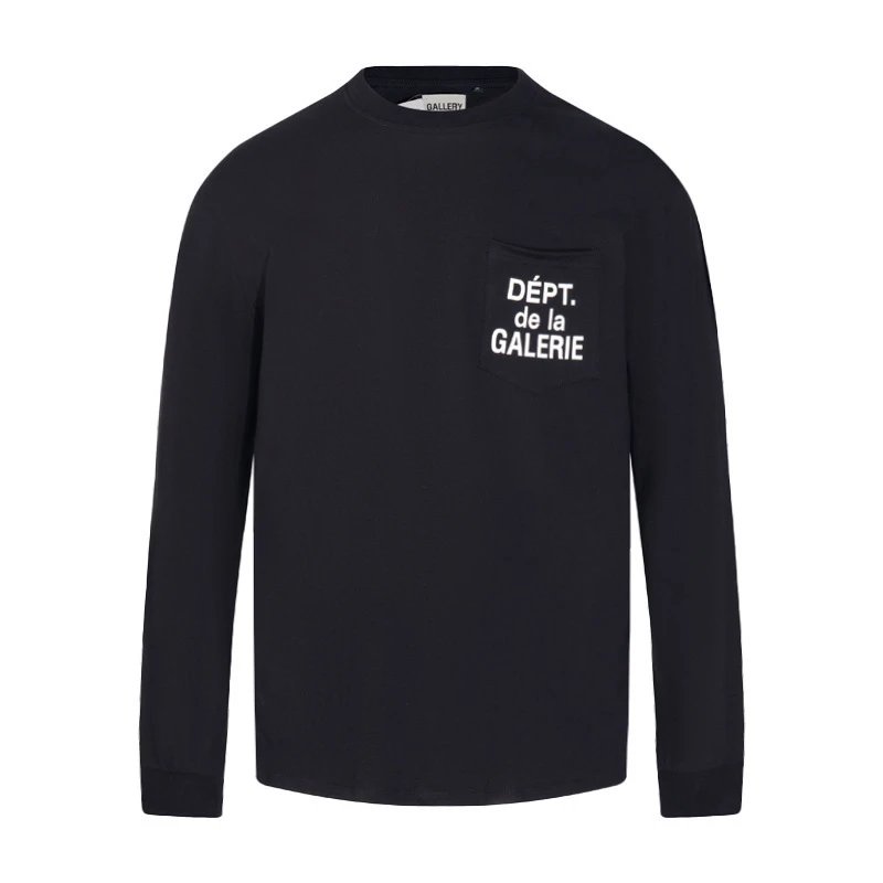 Gallery Dept. T-Shirts Long-Sleeve Pocket Graphic T-Shirt — Black