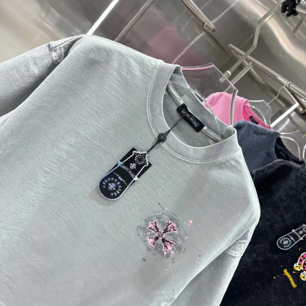Chrome Hearts Cross Print Washed T-Shirt Beige - 16