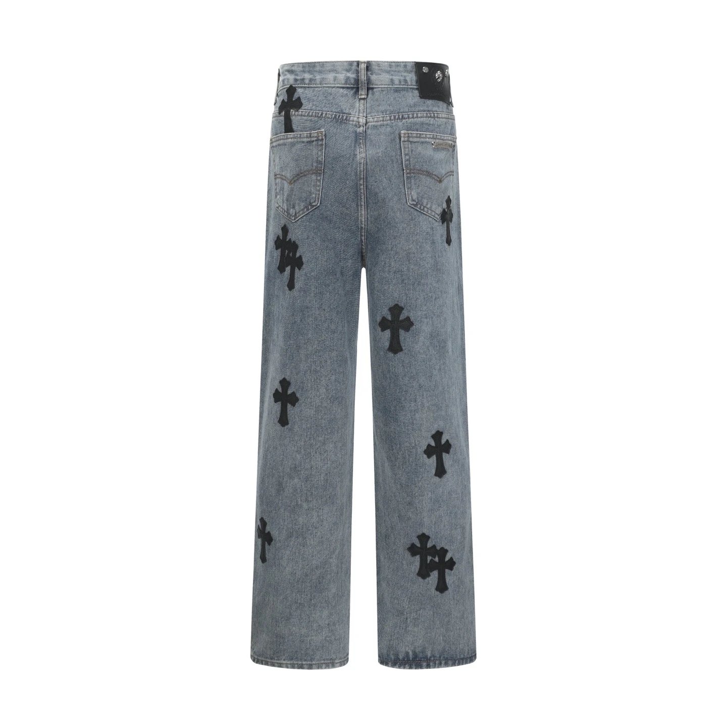 Chrome Hearts Jeans Wide-Leg Cross Patch image 2