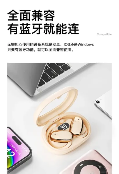 Design TWS Earbuds with Metallic Finish White / Gray True Wireless Earphones - 19