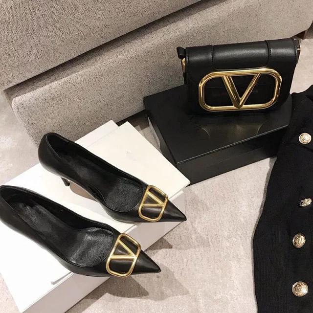 Unbranded High Heels Pointed-Toe Stiletto Pumps with V-Shaped Buckle product detail image 7