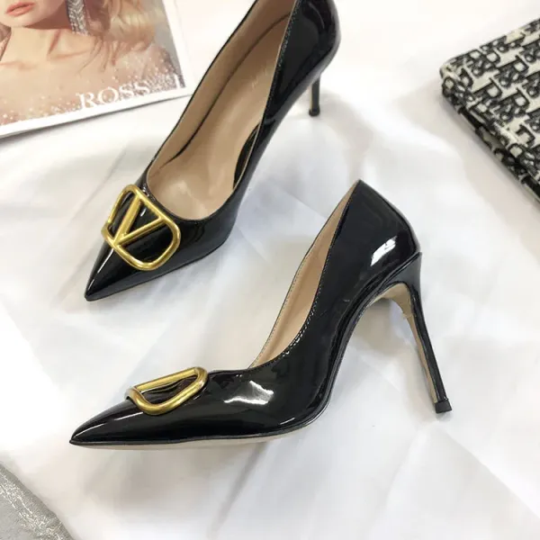 Valentino Rockstud VLOGO Pointed-Toe Stilettos Nude - 14