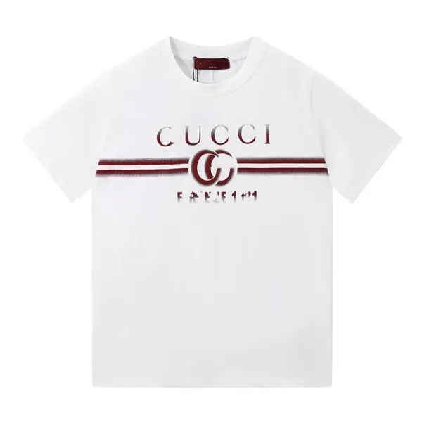 Gucci Logo Print Burgundy T-Shirt - 26