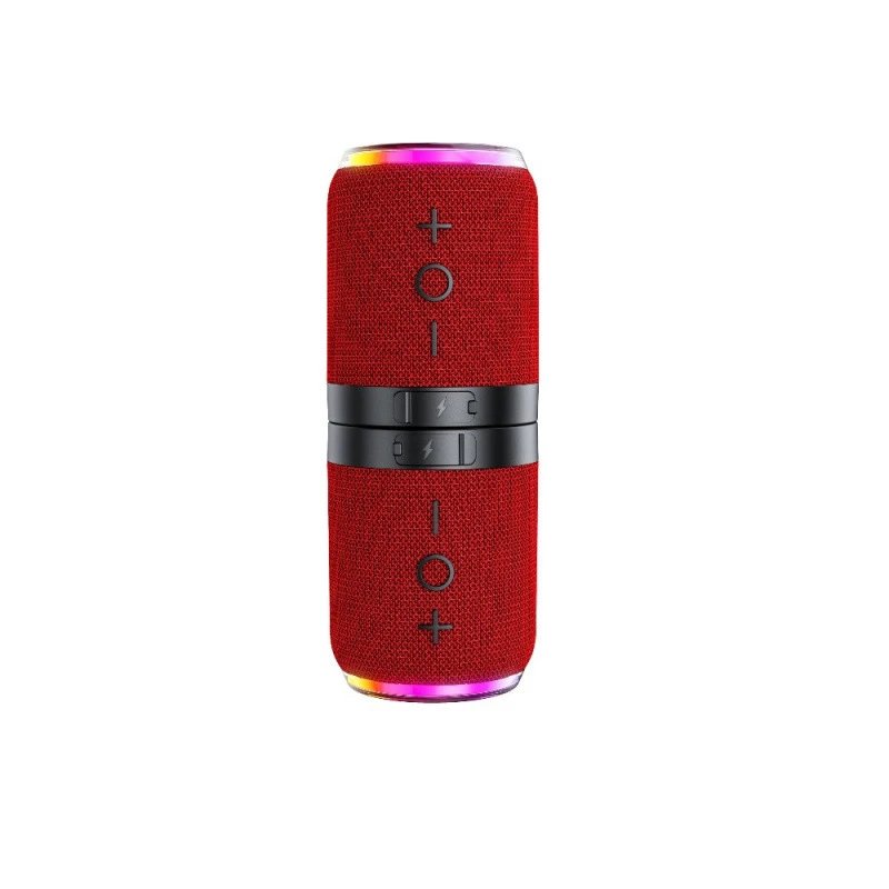 Design Portable Speaker Red with RGB Lighting
