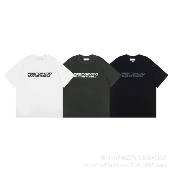 Fear of God Essentials Logo Print Heather Gray T-Shirt - 13