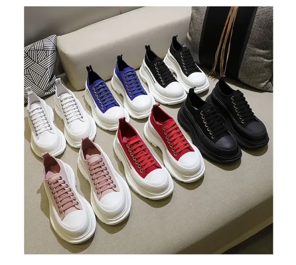 Alexander McQueen Oversized Platform Sneakers Royal Blue and White Chunky Sneakers - 2