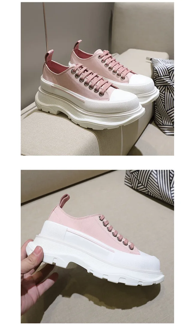 Unbranded Sneakers Low-Top Canvas with Chunky Lug Sole product detail image 25