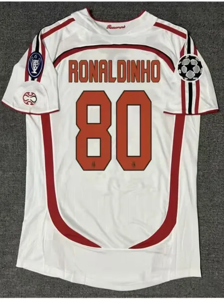 Juventus 2006-07 Away Jersey White Red Ronaldo #99 Football Jersey - 14