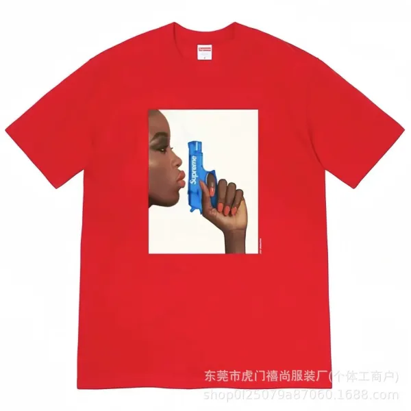 Supreme Gun Print Beige T-Shirt - 49