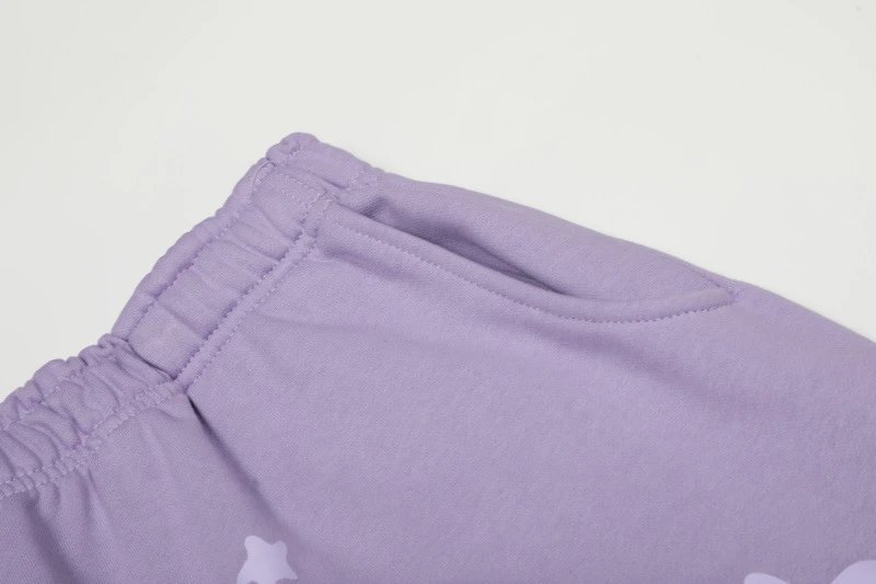Design Star Print Jogger Pants Purple Sweatpants - 16