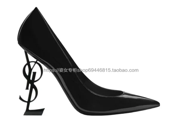 Saint Laurent Opyum Black Leather Stiletto Heels - 13