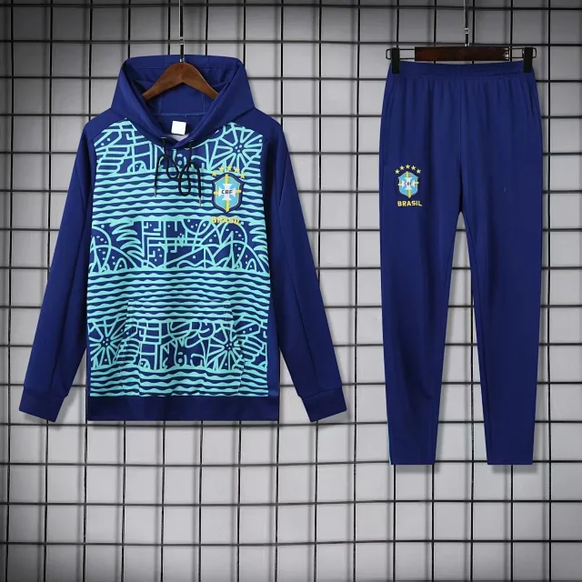 Real Madrid Tracksuits Hooded football crest tracksuit product detail image 6