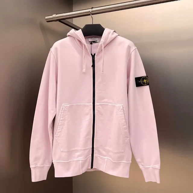 Stone Island Hoodies & Sweatshirts Zip-Up Hooded Sweatshirt with Compass Sleeve Badge product detail image 9