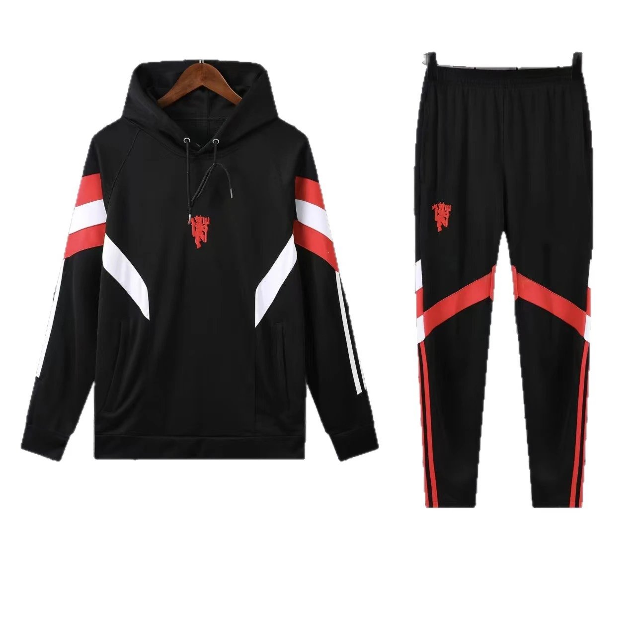 Real Madrid Tracksuits Hooded football crest tracksuit image 5