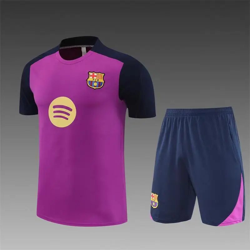 Real Madrid Matching Sets Short-Sleeve Football Jersey and Shorts Set — Barcelona 5
