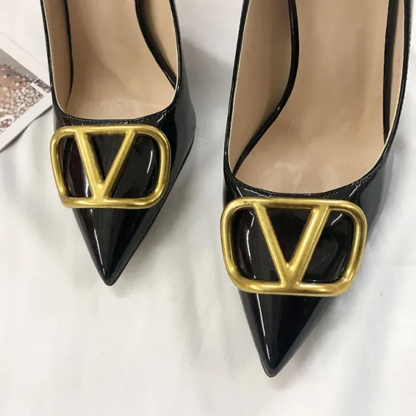 Valentino Rockstud VLOGO Pointed-Toe Stilettos Nude - 27