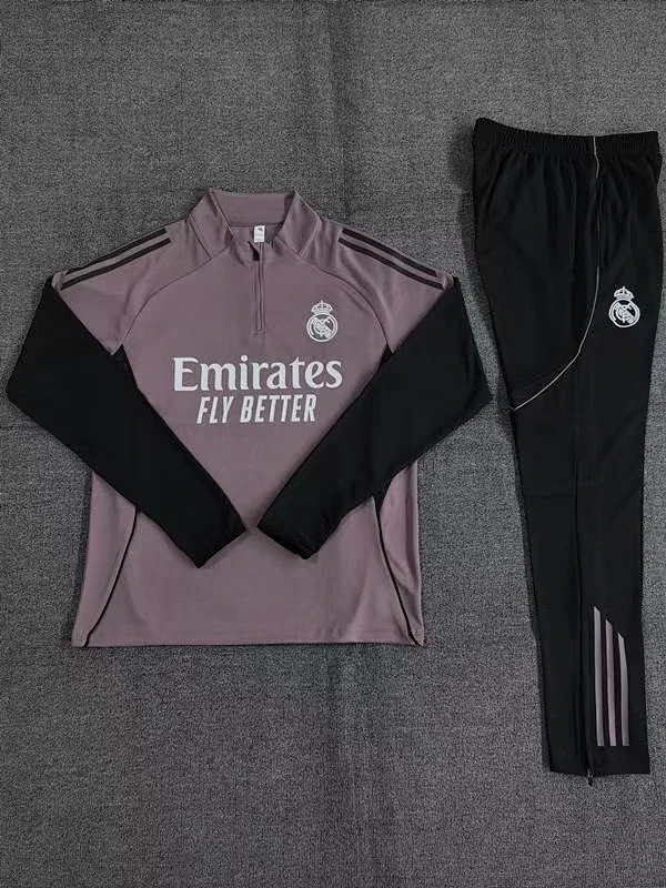 Real Madrid Tracksuits Long-sleeve half-zip football training set product detail image 2